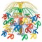 6 Pack Bulk 70th Birthday Party Cascade Centerpiece - multi-color